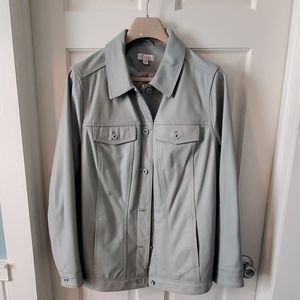 Grey leather jacket